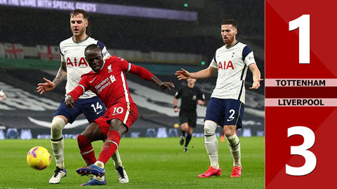 Tottenham vs Liverpool: 1-3 (Vòng 20 Ngoại hạng Anh 2020/21)